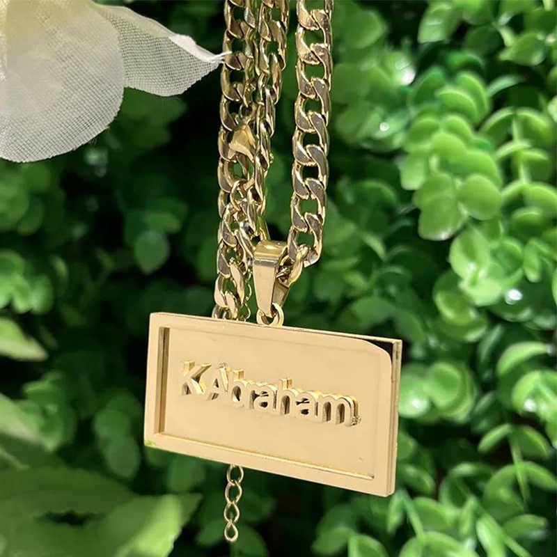 Name Necklace Custom - Aangepaste Naam Hiphop Ketting Voor Mannen