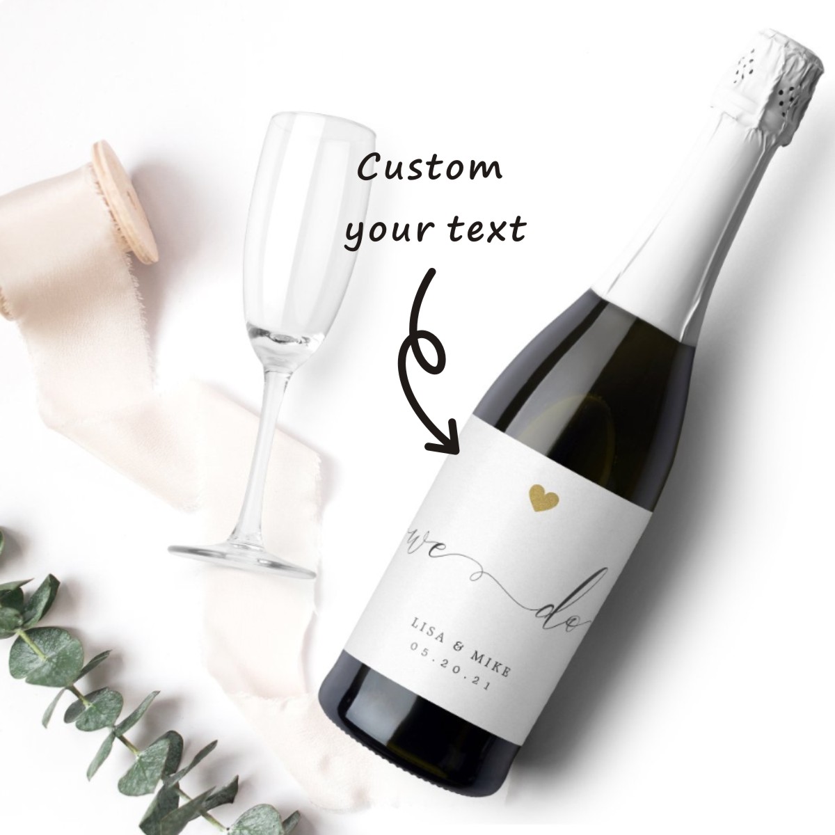30st bruiloft wijnfles label,  - Personalized Name Box recensie en prijs