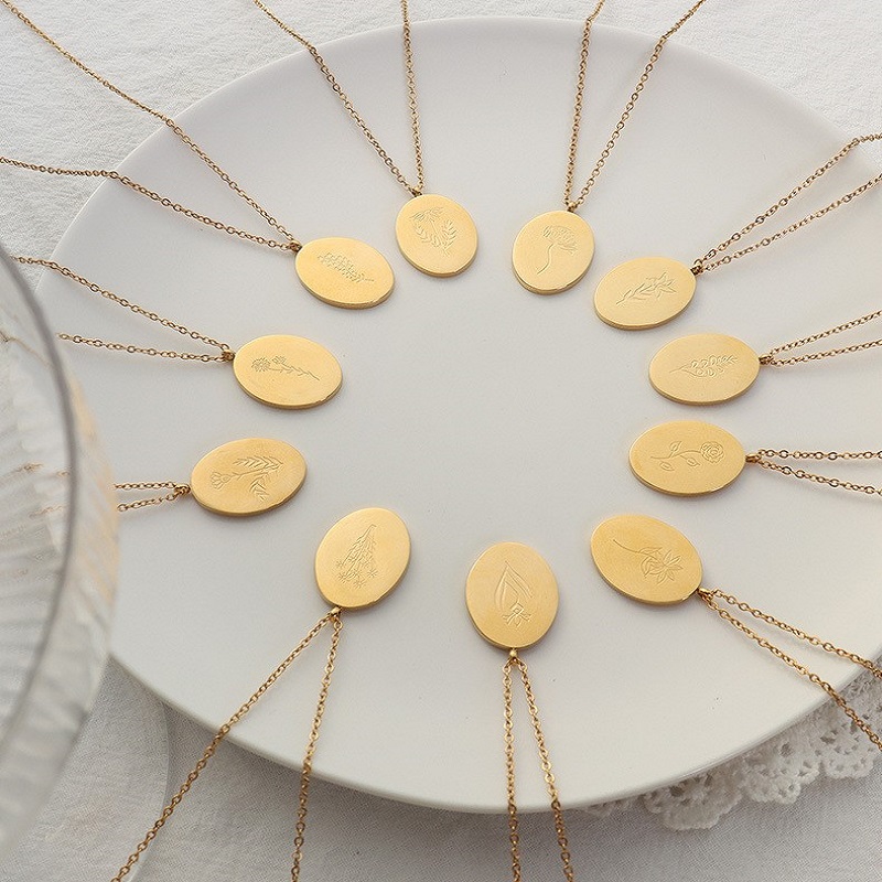 Ins Nieuwe Roestvrij Staal Dub - Birth Flower Necklace recensie en prijs