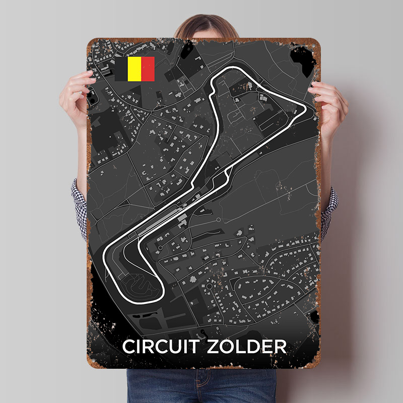 Circuit Zolder Track Map Metal - Custom Map Poster recensie en prijs